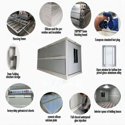 Modular Galvanized Steel Frame Folding Container House for Small Standard Living