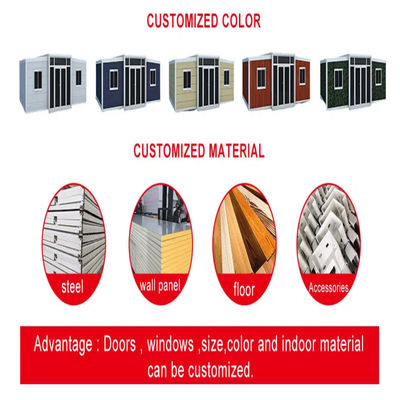 Prefab House Villa for Holiday Steel Sandwich Panel 2 Bedrooms Expandable Container House