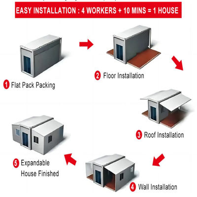 Extended Living Quick Installation Mobile Living Container House for Portable Solution